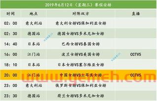 女排四国赛程表2021（女排四国联赛时间表）